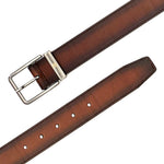 Mezlan Signature Patina Belt Cognac
