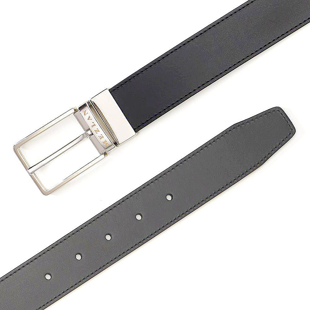 Mezlan Signature Reversible Belt Black / Grey