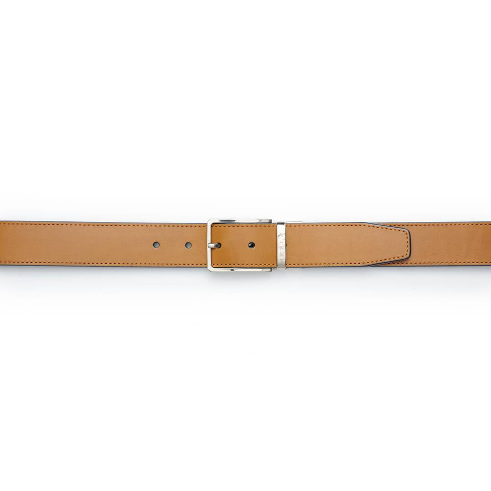 Mezlan Signature Reversible Belt Cognac / Blue
