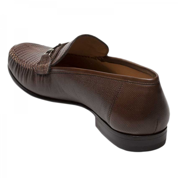 Mezlan Sileno Lizard Bit Loafers Cognac