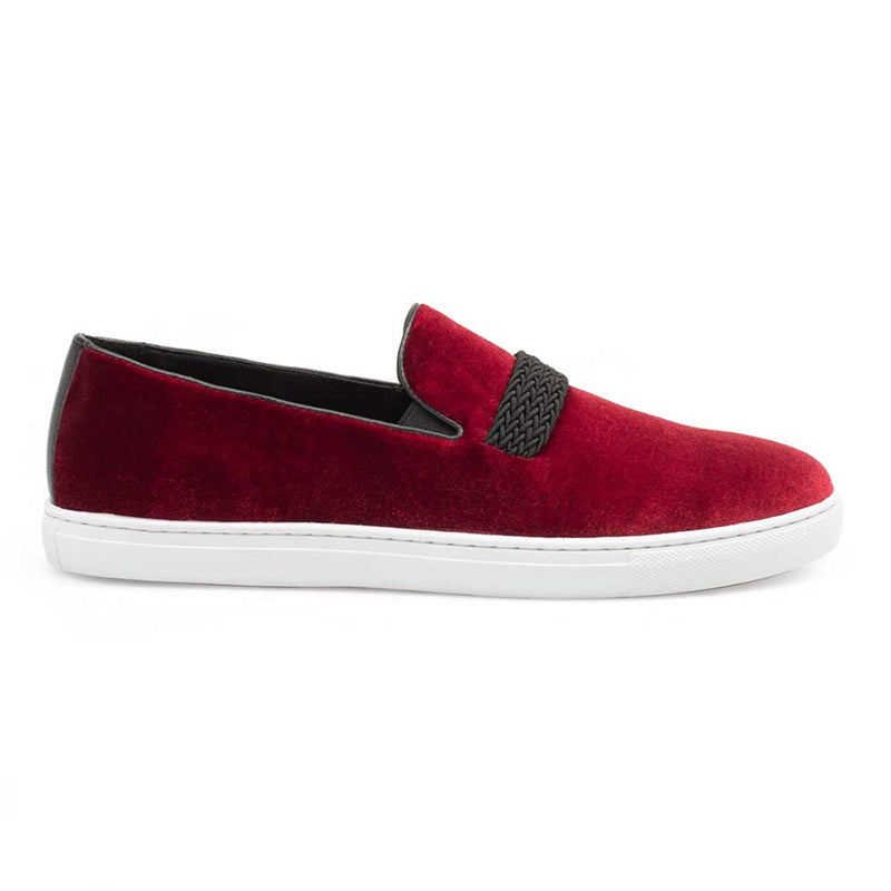 Mezlan Slip On Shoes Burgundy
