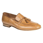 Mezlan Solana Calfskin Tassel Loafers Camel