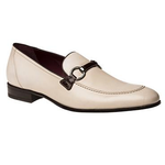 Mezlan Soler Calfskin Bit Loafers Crocodile Saddle Bone / Brown