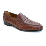 Mezlan Soli Crocodile Penny Loafers Sport