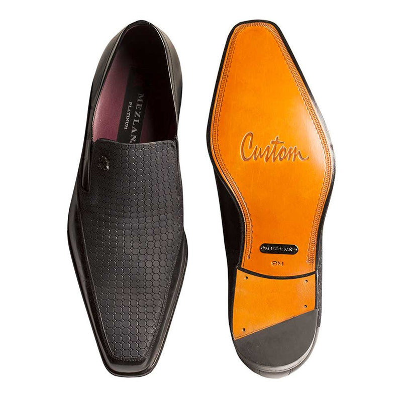 Mezlan Stephano Calfskin Shoes Black