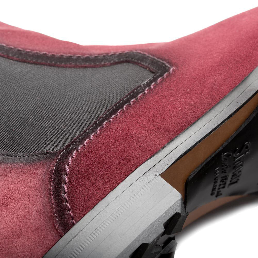 Mezlan Suede Chelsea Boots Burgundy