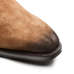 Mezlan Suede Chelsea Boots Cognac