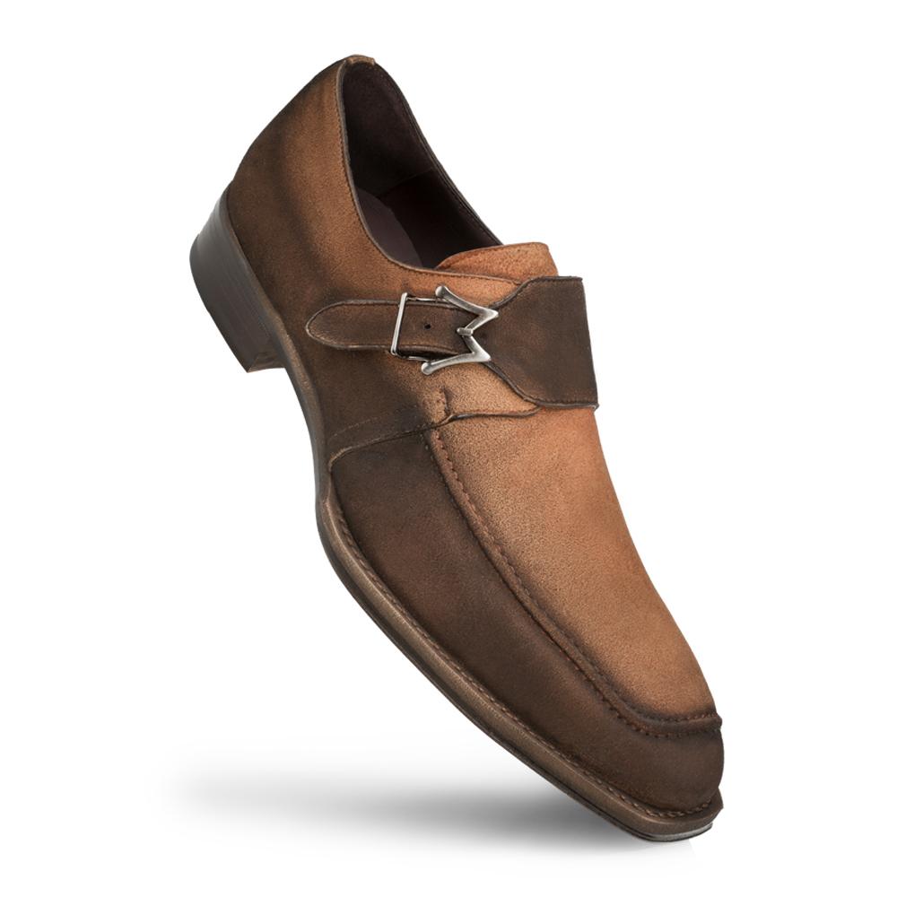 Mezlan Suede Monk Strap Shoes Sport
