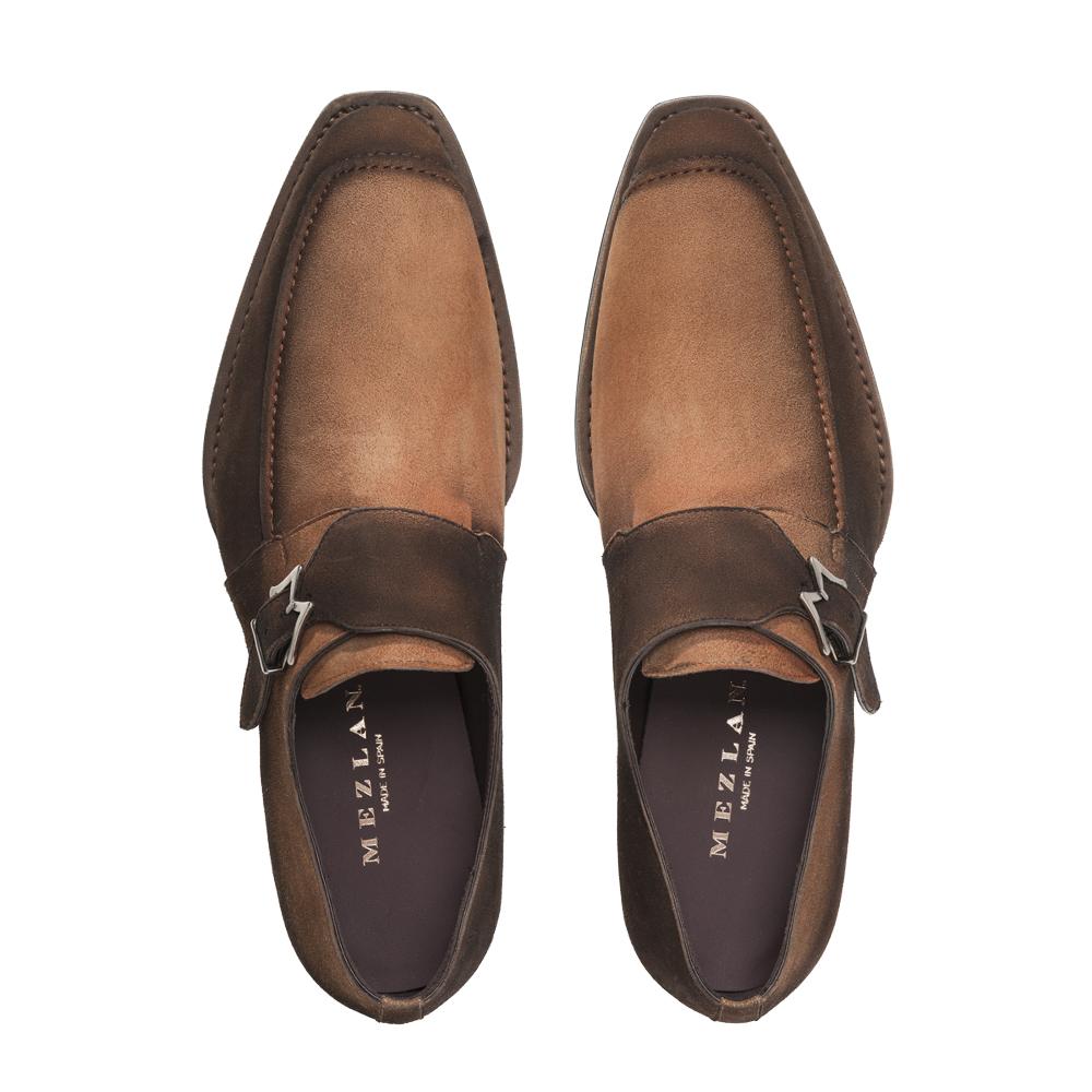 Mezlan Suede Monk Strap Shoes Sport