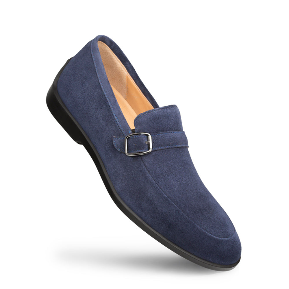 Mezlan Suede Rubber Sole Loafers Blue