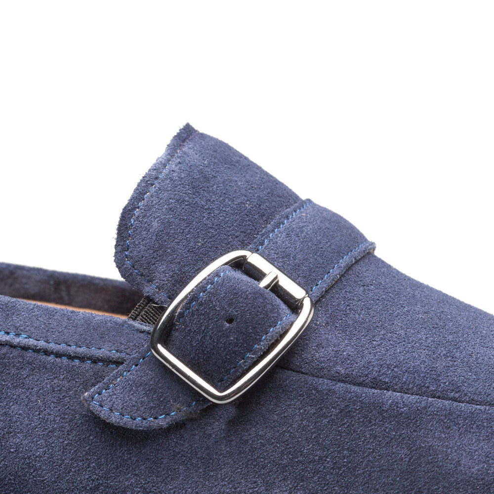 Mezlan Suede Rubber Sole Loafers Blue
