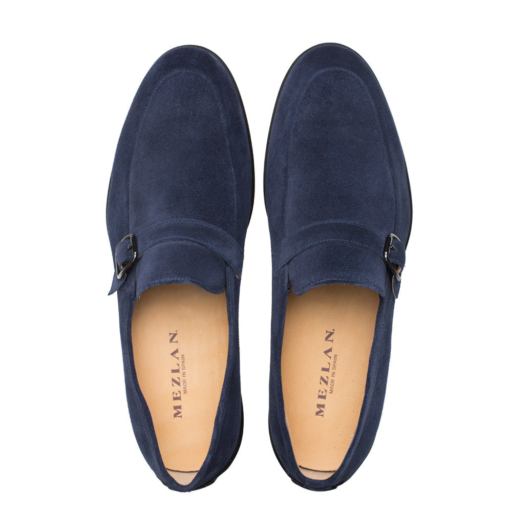 Mezlan Suede Rubber Sole Loafers Blue