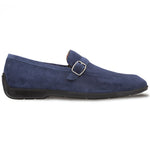 Mezlan Suede Rubber Sole Loafers Blue