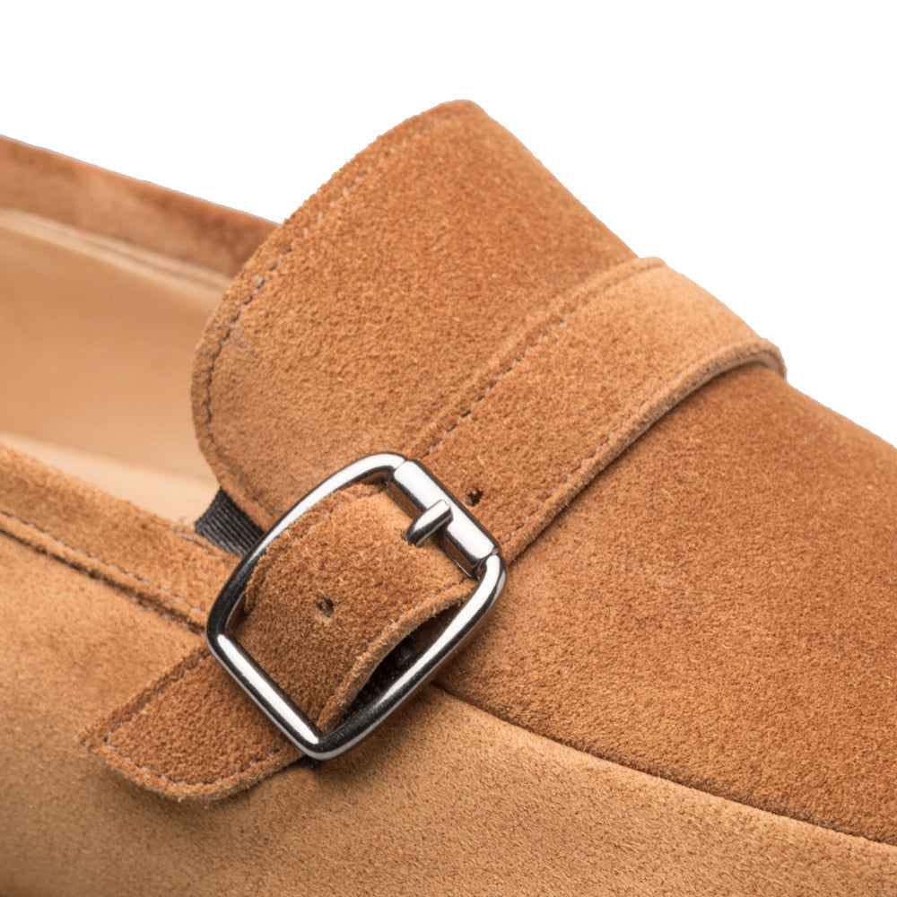 Mezlan Suede Rubber Sole Loafers Tan 