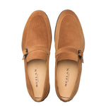 Mezlan Suede Rubber Sole Loafers Tan 