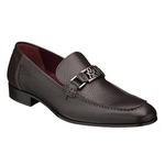 Mezlan Sugo Tumbled Calfskin Bit Loafers Brown