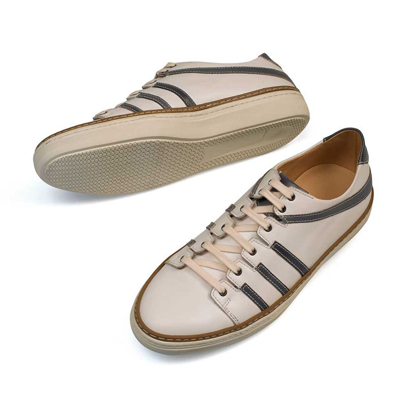 Mezlan Tebas Calfskin Sneakers White / Jeans