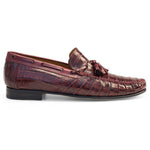 Mezlan Tibero Camian Crocodile Moccasin Burgundy
