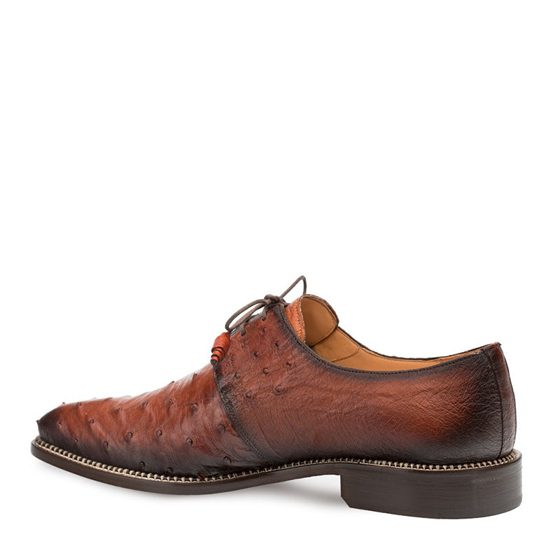 Mezlan Tillson Ostrich Plain Toe Blucher Brandy (4732-S)