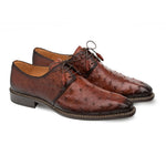 Mezlan Tillson Ostrich Plain Toe Blucher Brandy