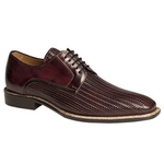 Mezlan Tilman Textured Calfskin Derby Shoes Burgundy