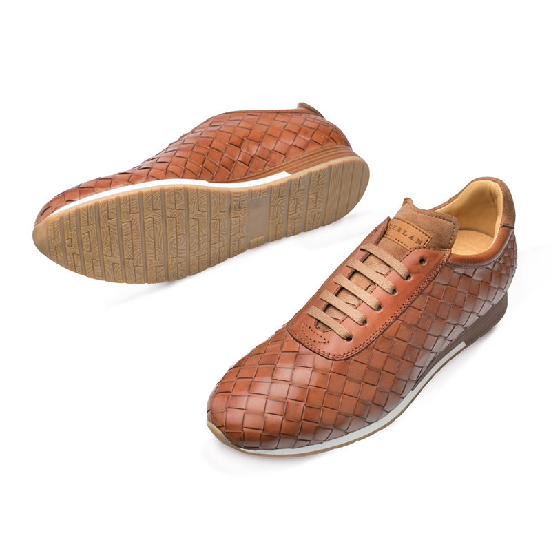 Mezlan Toronado Woven Sneaker Cognac