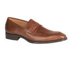 Mezlan Trento Apron Toe Penny Loafers Cognac