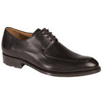 Mezlan Tudela Tumbled Calfskin Bluchers Black