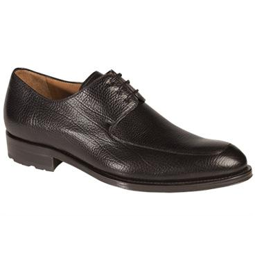 Mezlan Tudela Tumbled Calfskin Bluchers Black