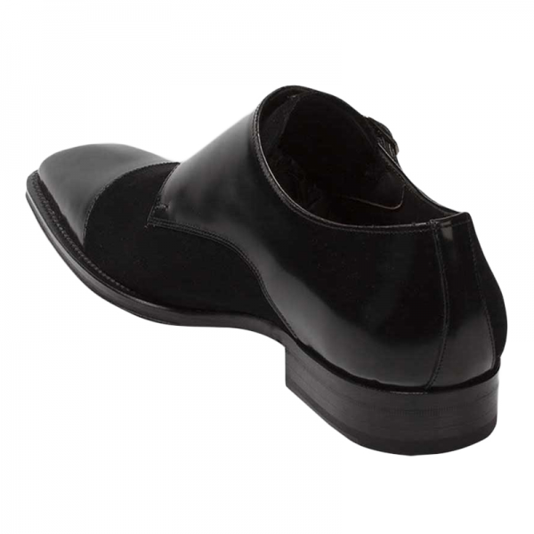 Mezlan Tulsa Calfskin Suede Shoes Black