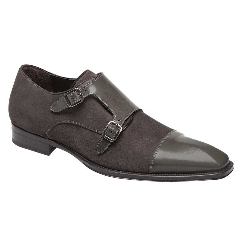 Mezlan Tulsa Calfskin Suede Shoes Grey