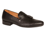 Mezlan Turing Woven Tassel Loafers Black