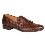 Mezlan Turing Woven Tassel Loafers Brown