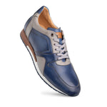 Mezlan Two-tone Leather Sneakers Blue / Grey (A20725)