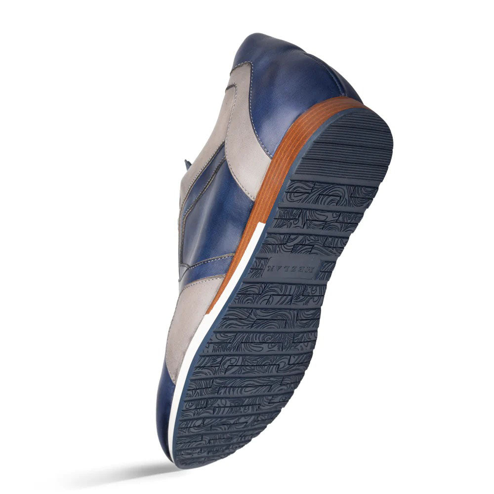 Mezlan Two-tone Leather Sneakers Blue / Grey (A20725)