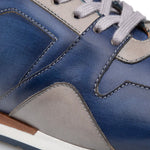 Mezlan Two-tone Leather Sneakers Blue / Grey (A20725)