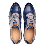 Mezlan Two-tone Leather Sneakers Blue / Grey (A20725)