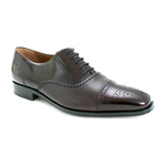 Mezlan Tyson II Calfskin & Deerskin Cap Toe Shoes Burgundy