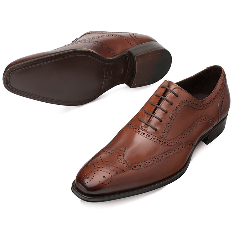 Mezlan Ugalde Calfskin Shoes Cognac