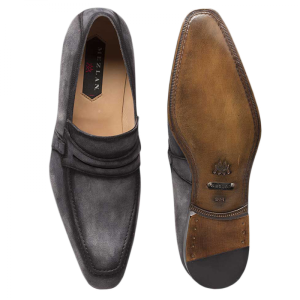 Mezlan Ulpio Loafer Shoes Light Grey
