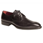 Mezlan Umberto Hand Stained Moc Toe Shoes Graphite
