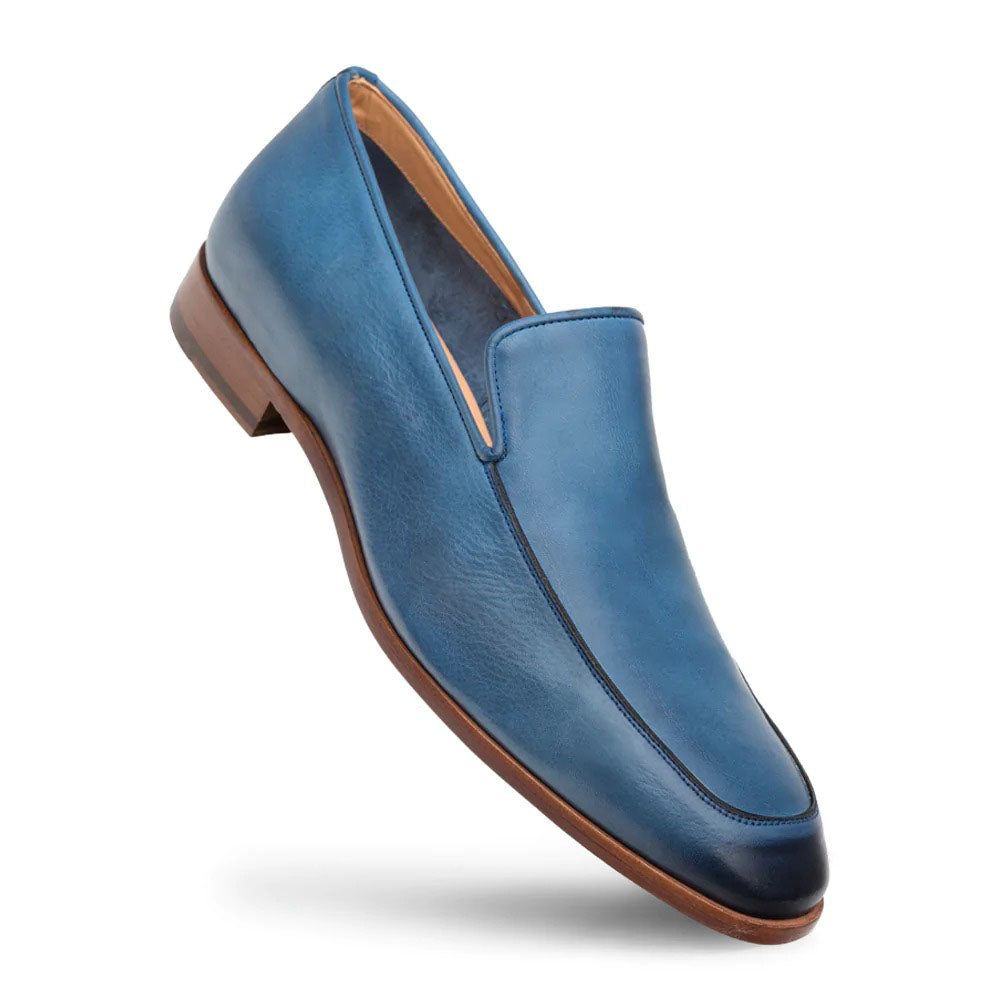 Mezlan Unstructured Leather Loafers R605 Blue