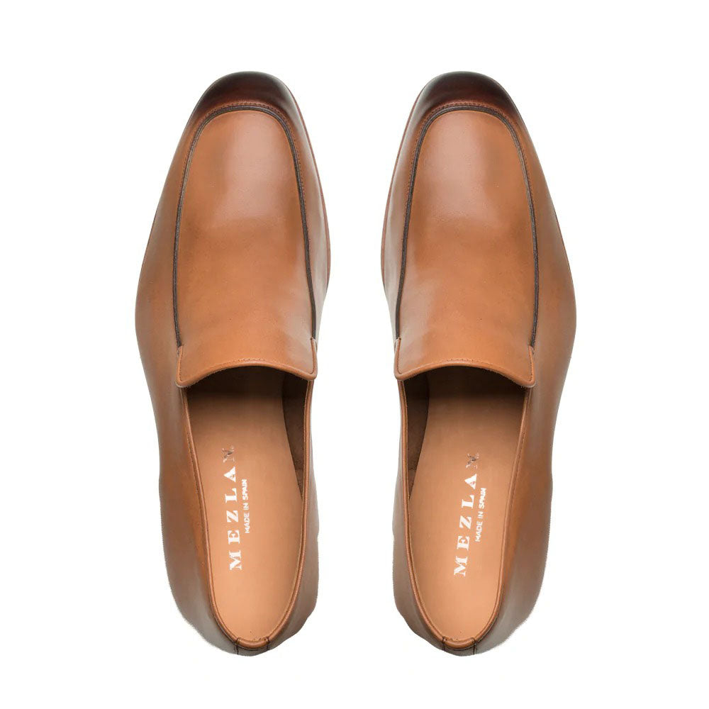 Mezlan Unstructured Leather Loafers R605 Cognac
