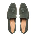 Mezlan Unstructured Suede Loafers Green (R607)