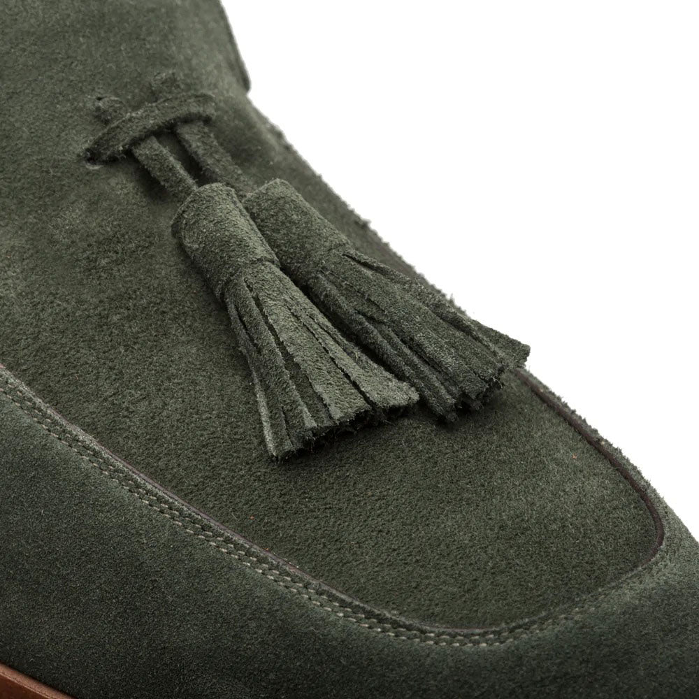 Mezlan Unstructured Suede Loafers Green (R607)