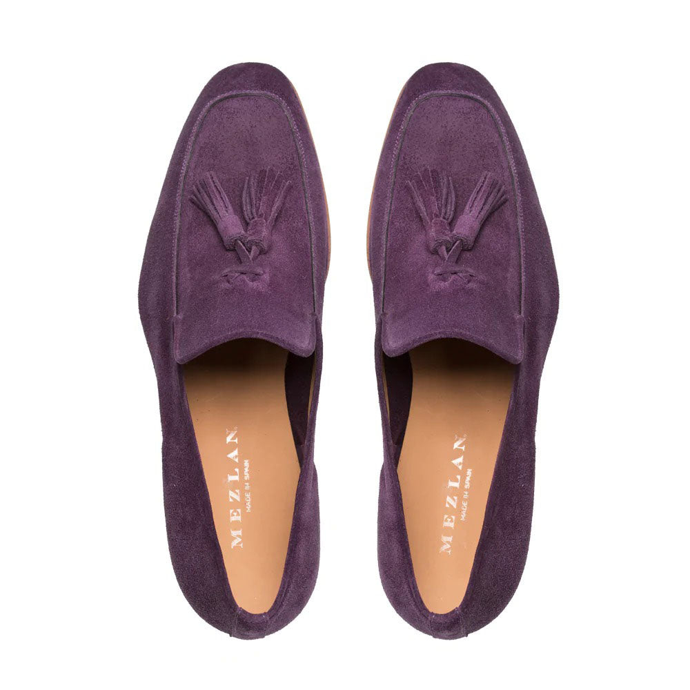Mezlan Unstructured Suede Loafers Purple (R607)