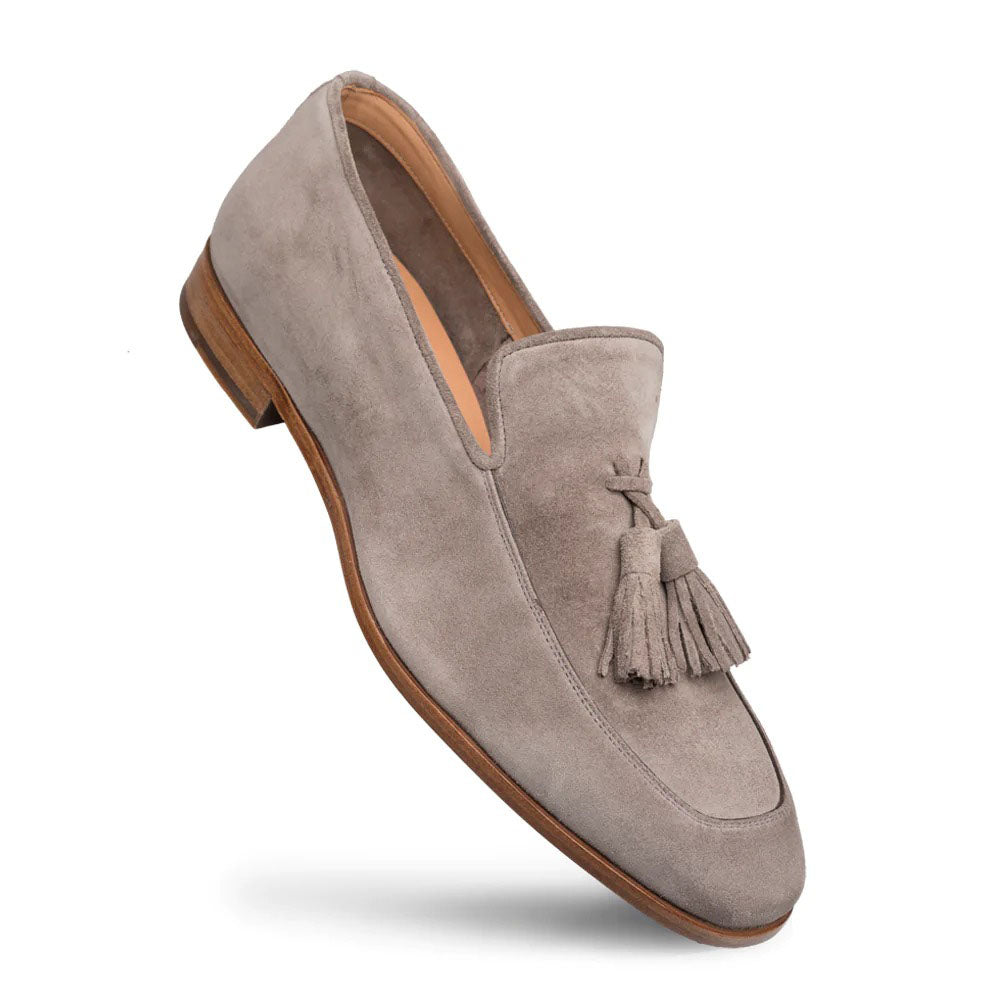 Mezlan Unstructured Suede Loafers Taupe