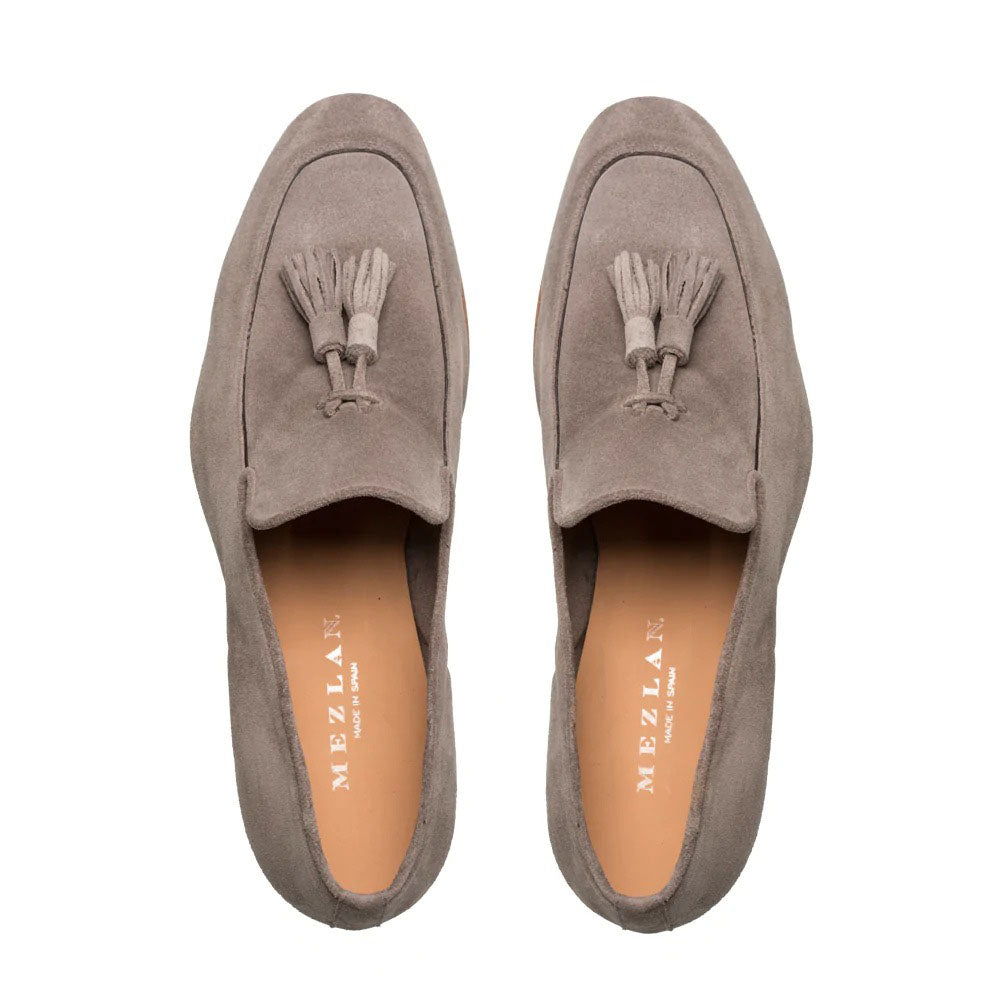 Mezlan Unstructured Suede Loafers Taupe