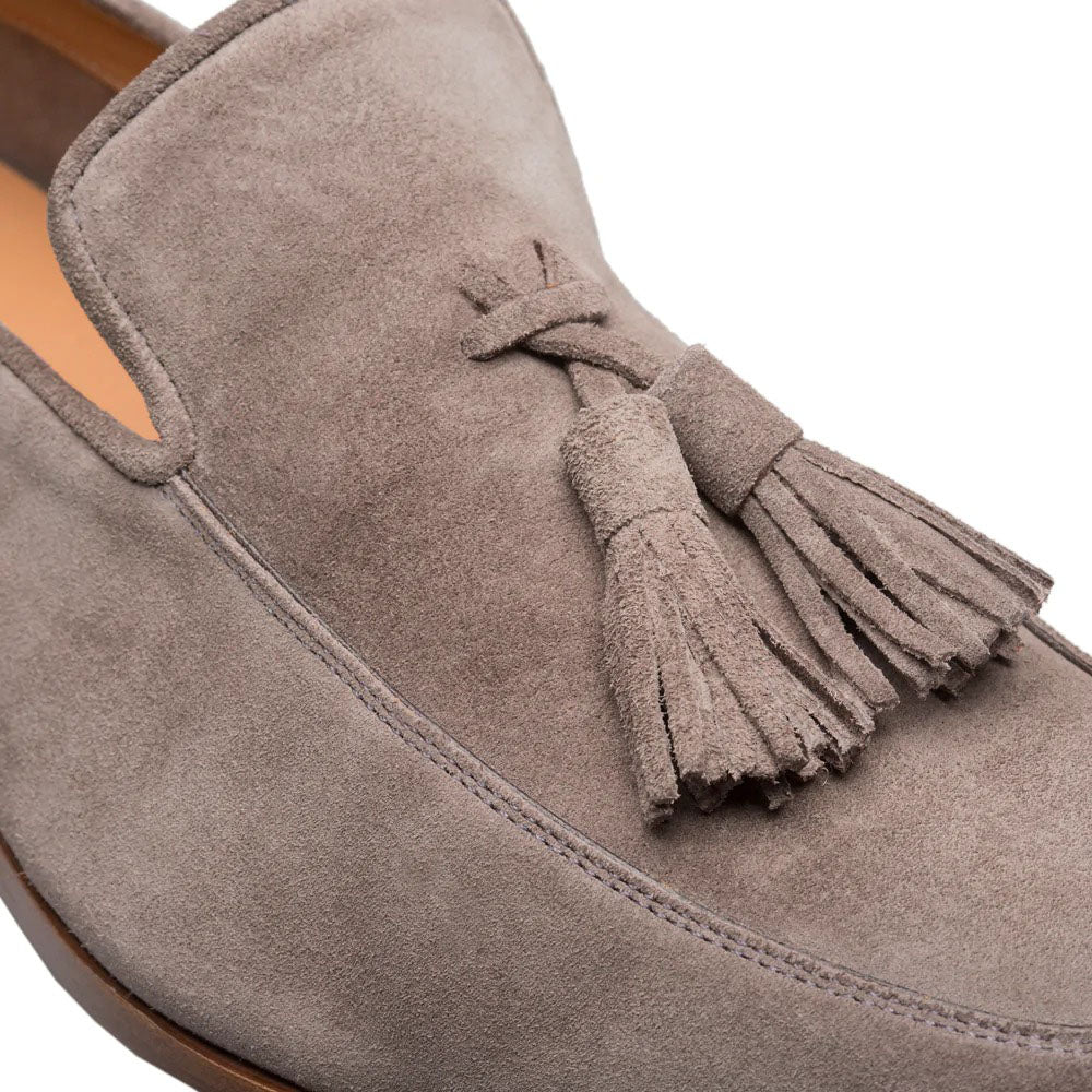 Mezlan Unstructured Suede Loafers Taupe