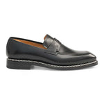 Mezlan Varsovia Calfskin Penny Loafer Black